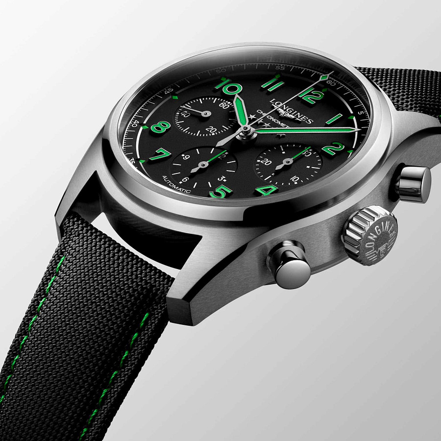 Часы Longines Spirit Pioneer Edition L3.829.1.53.2 — тканевый, мужские