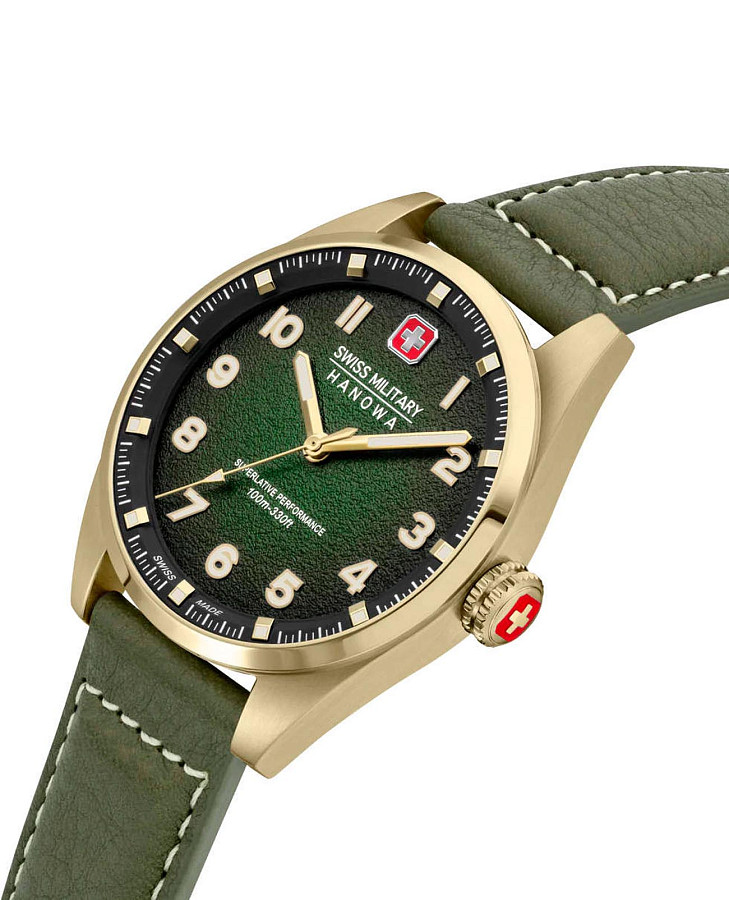 Часы Swiss Military Hanowa Greyhound SMWGA0001550 — кожаный, мужские