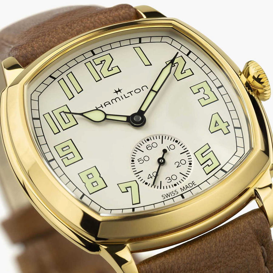 Часы Hamilton American Classic Cushion Mechanical H36139520 — кожаный, женские