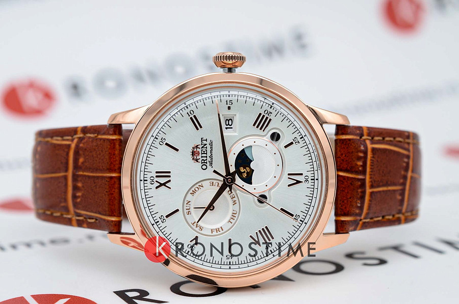 Часы Orient Sun and Moon RA-AK0801S (RN-AK0801S) — механические, металл сталь