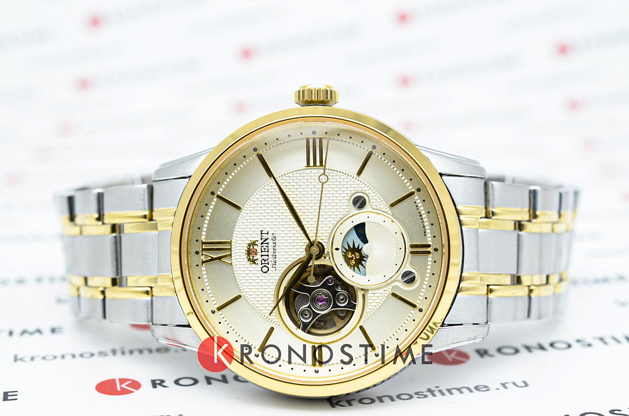 Часы Orient Sun & Moon Classic RA-AS0007S (RN-AS0007S) — механические, сталь металл