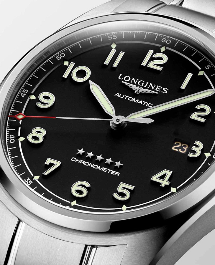 Часы Longines Spirit L3.811.4.53.6 — черный, сталь