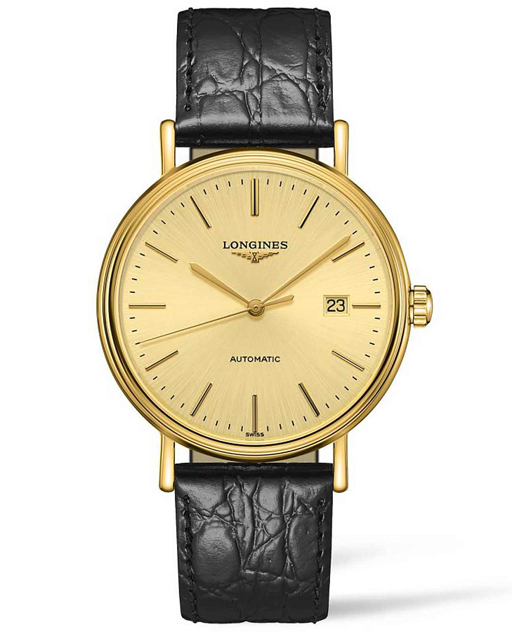 Часы Longines Presence L4.922.2.32.2 — мужские, золотой