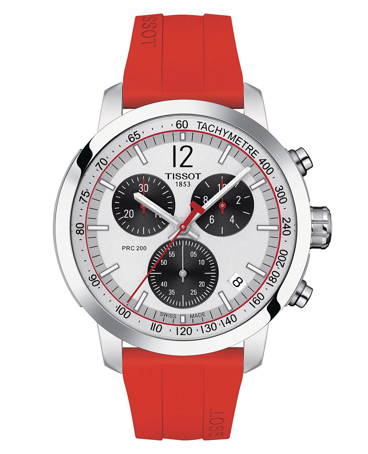 Часы Tissot PRC 200 Chronograph T114.417.17.037.02 — мужские, белый