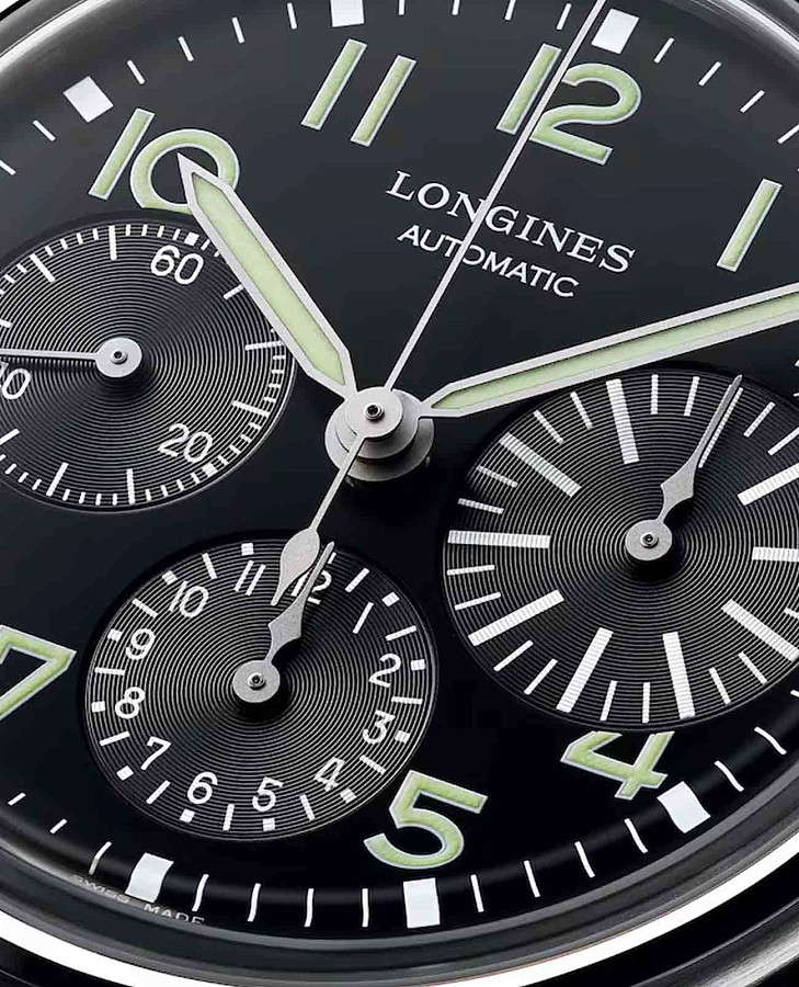Часы Longines Avigation Big Eye L2.816.4.53.2 — черный, сталь металл