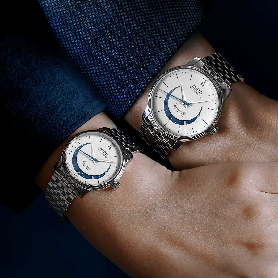 Часы Mido Baroncelli Smiling Moon Gent M027.407.11.010.01 — нержавеющая сталь, мужские