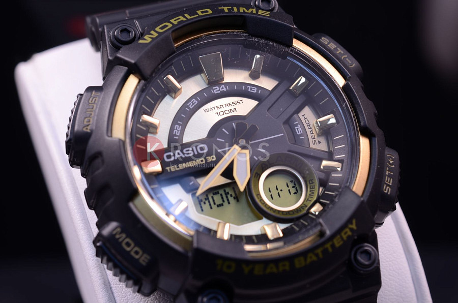 Часы Casio Collection AEQ-110BW-9AVDF (AEQ-110BW-9A) — мужские, пластик