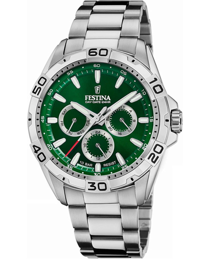 Часы Festina Multifuncion F20623/3 — мужские, зеленый
