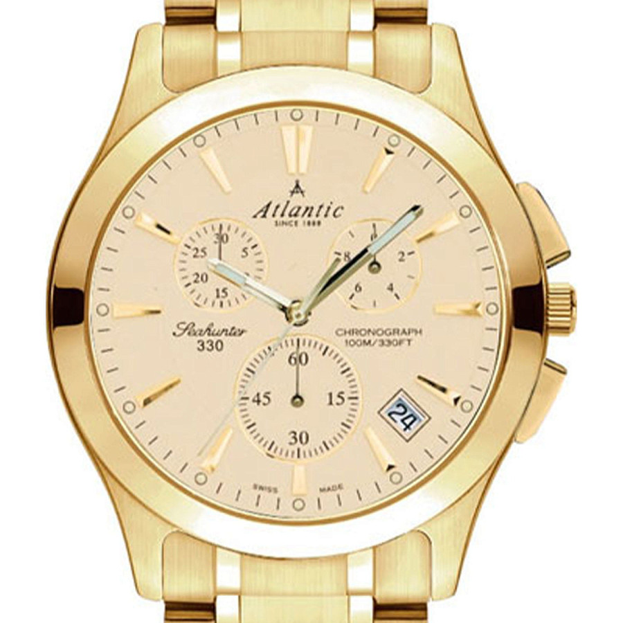 Часы Atlantic Seahunter 71465.45.31 — кварцевые, сталь металл