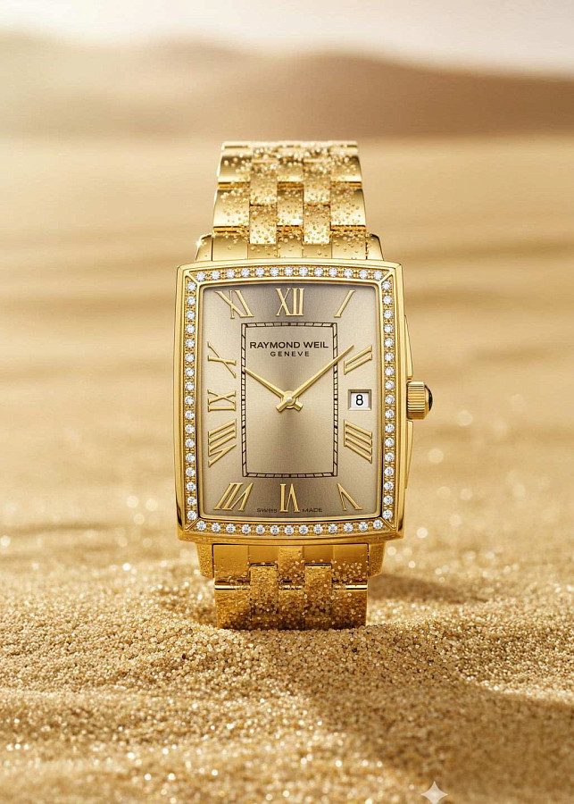 Часы Raymond Weil Toccata Square 5925-PS-00100 — нержавеющая сталь с pvd-покрытием, женские