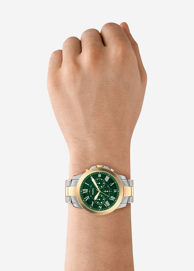 Часы Fossil Grant FS6131 — кварцевые, металл сталь