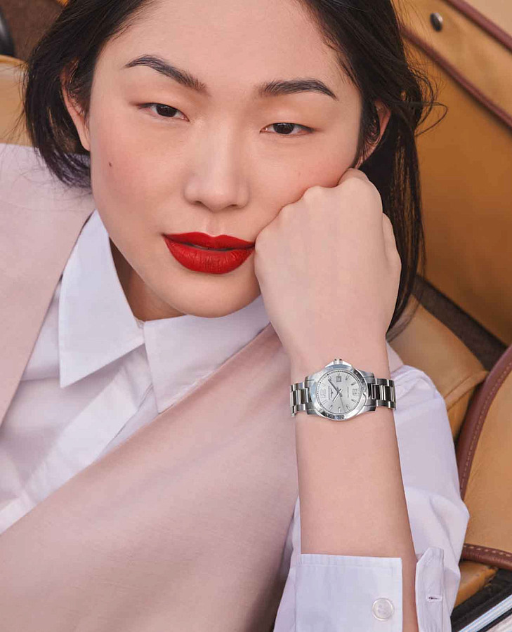 Часы Longines Conquest L3.376.4.76.6 — женские, нержавеющая сталь