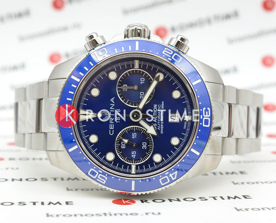 Часы Certina DS Action Diver Chrono C032.827.11.041.00 — мужские, нержавеющая сталь 316l