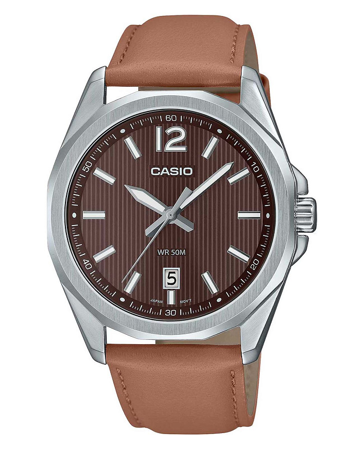 Часы Casio Collection MTP-E725L-5A — мужские, коричневый