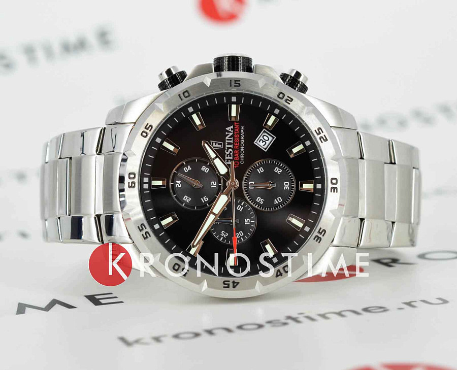 Часы Festina Chrono Sport F20463/4 — кварцевые, металл сталь