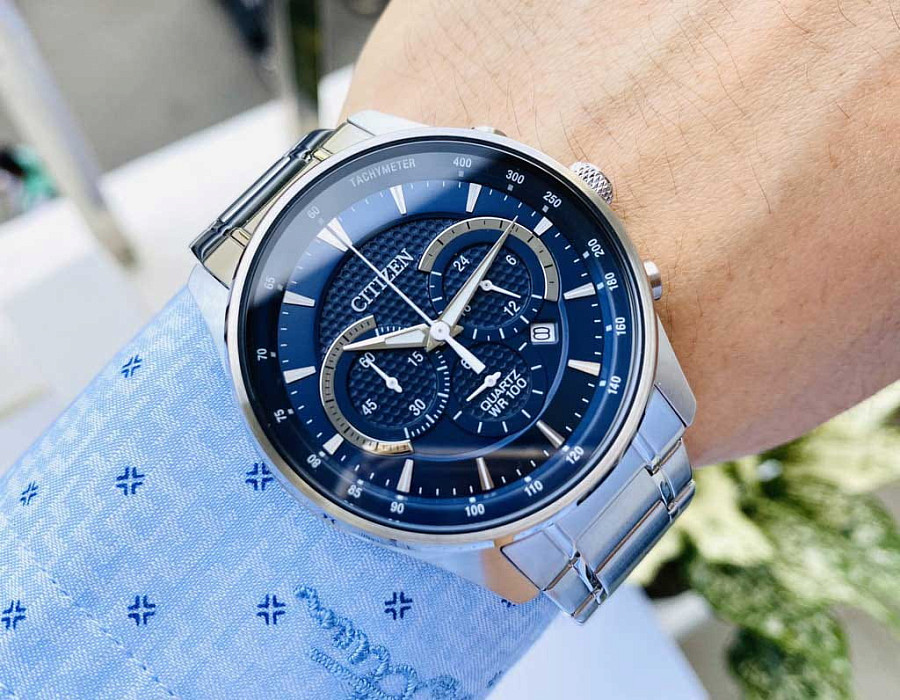 Часы Citizen Basic AN8190-51L — синий, сталь металл