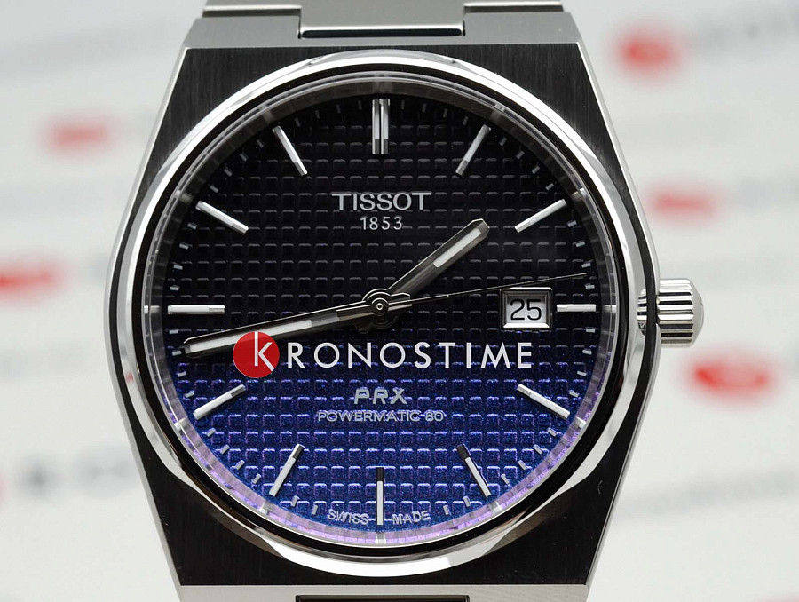 Часы Tissot PRX Powermatic 80 40mm Gradient T137.407.11.051.01 — металл сталь, Швейцария