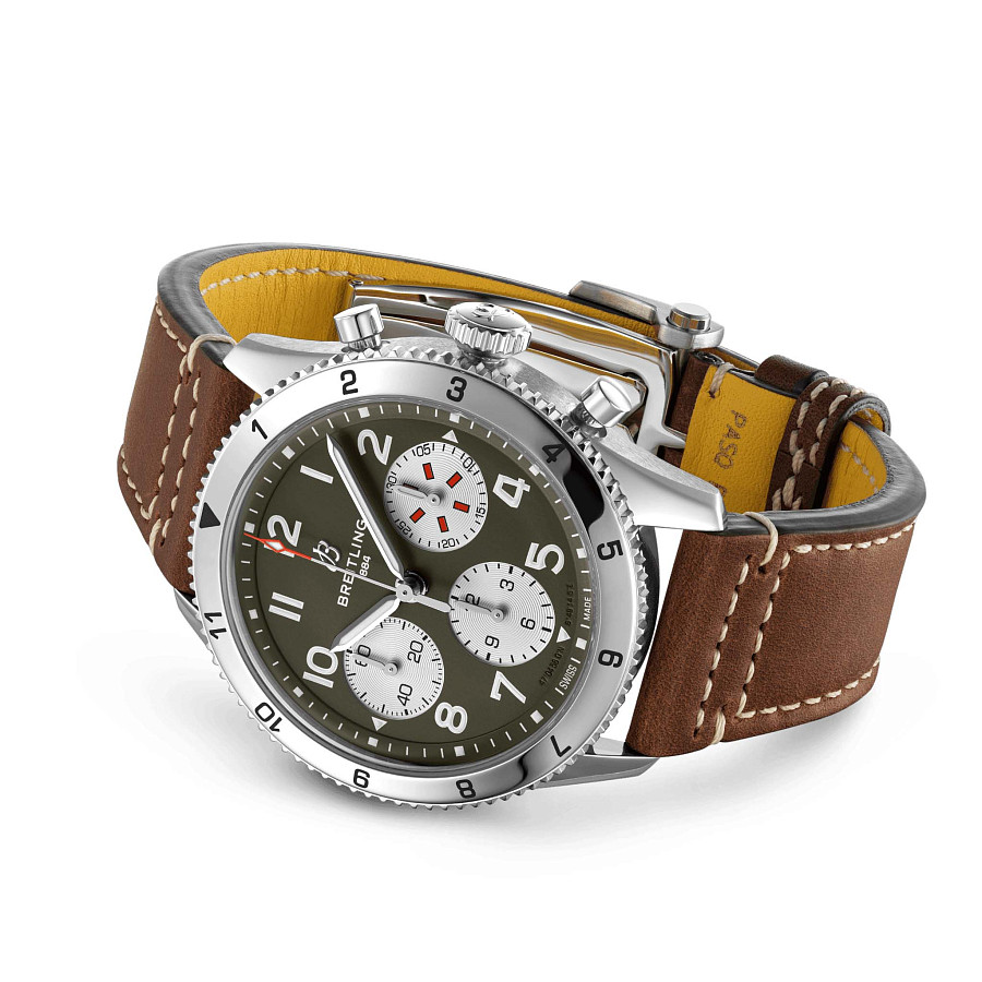 Часы Breitling Classic Avi Chronograph 42 Curtiss Warhawk A233802A1L1X1 — металл сталь, Швейцария