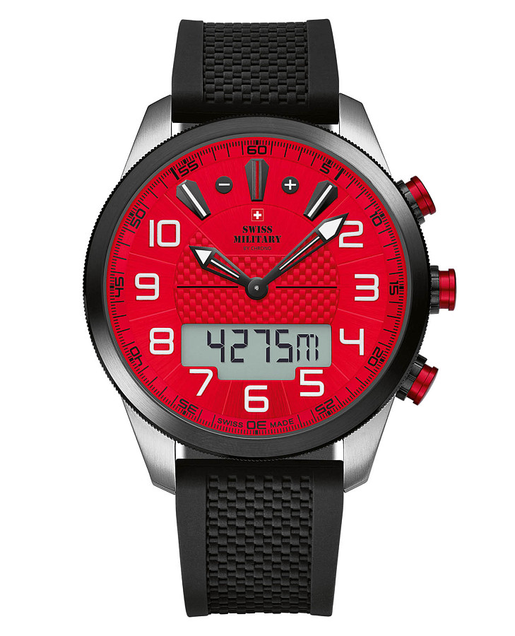 Часы Swiss Military by Chrono SM34061.02 — мужские, красный