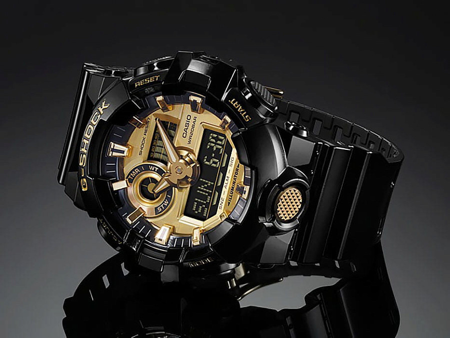 Часы Casio G-Shock GA-710GB-1A — артикул GA-710GB-1A, мужские