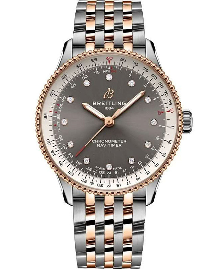 Часы Breitling Navitimer Automatic 36 U173271A1B1U1 — женские, серый