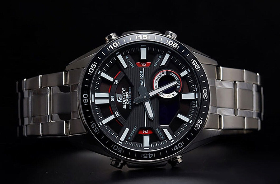 Часы Casio Edifice EFV-C100D-1AVDF (EFV-C100D-1A) — мужские, нержавеющая сталь