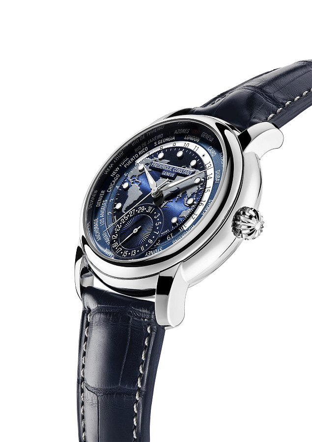 Часы Frederique Constant Worldtimer Manufacture FC-718NWM4H6 — сталь металл, Швейцария
