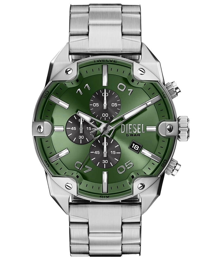 Часы Diesel Spiked DZ4712 — мужские, зеленый