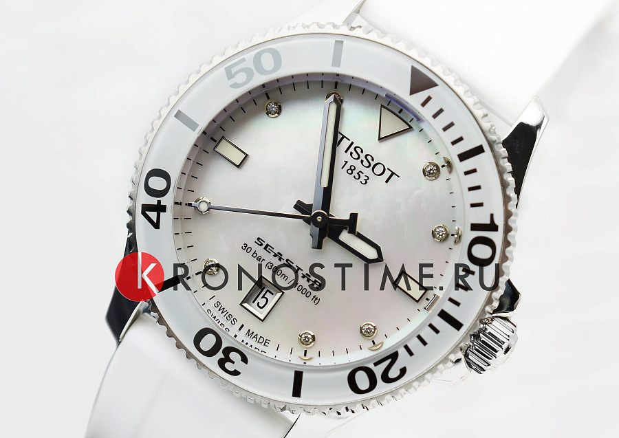Часы Tissot Seastar 1000 T120.210.17.116.00 — перламутровый, металл сталь