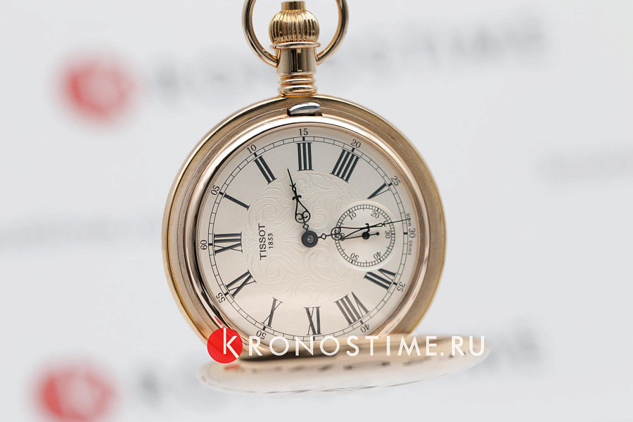 Часы Tissot Savonnette Mechanical T864.405.99.033.01 — белый, металл латунь