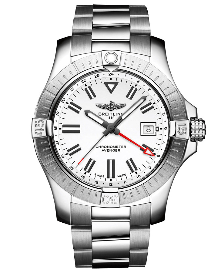 Часы Breitling Avenger Automatic GMT 43 A32397101A1A1 — мужские, белый