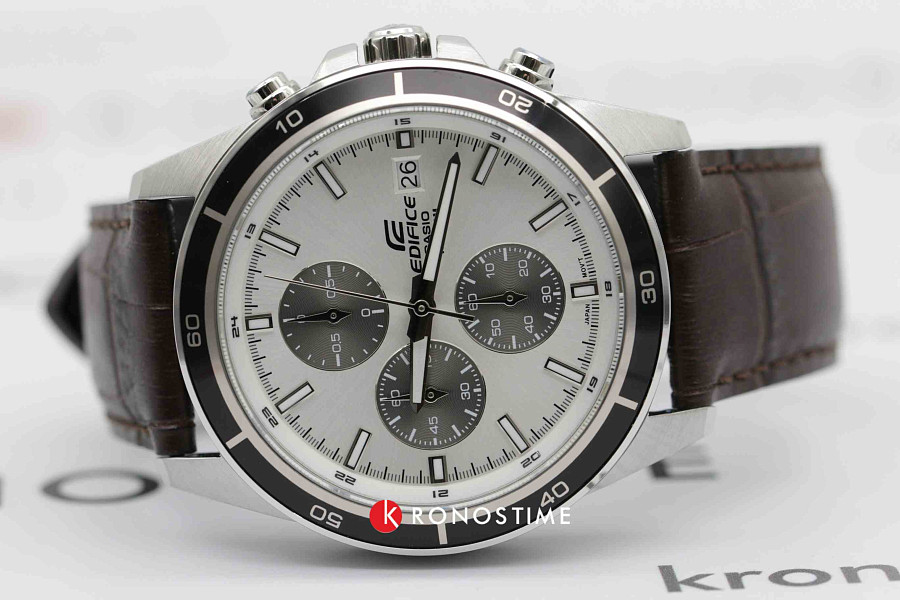 Часы Casio Edifice EFR-526L-7AVUDF (EFR-526L-7A) — мужские, кожаный