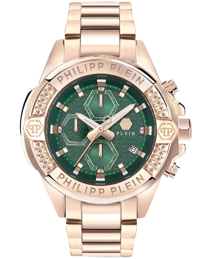 Часы Philipp Plein The $kull Chrono PWWFA0625 — мужские, зеленый