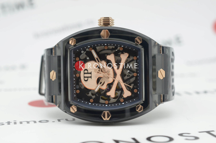 Часы Philipp Plein $keleton Crystal PWPTA0424 — термополиуретан, мужские