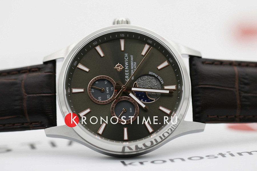 Часы Greenwich Moon Walker GW 058.12.34 — кварцевые, сталь металл
