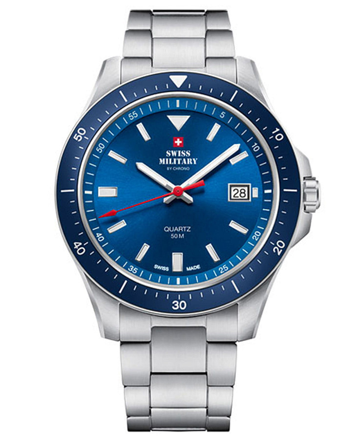 Часы Swiss Military by Chrono SM34082.02 — мужские, синий