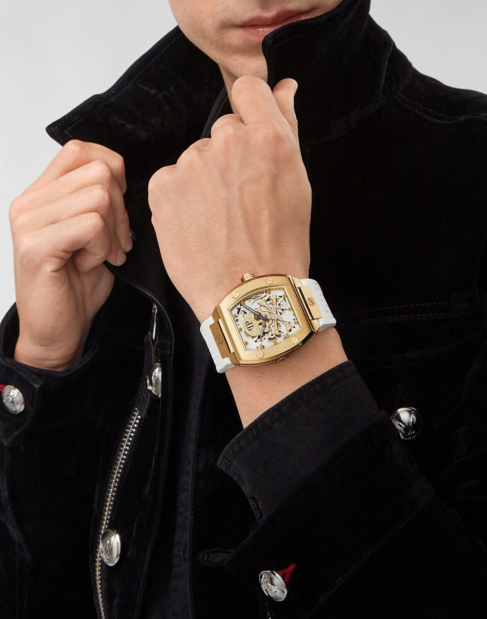 Часы Philipp Plein The Skeleton PWBAA0421 — силикон, мужские