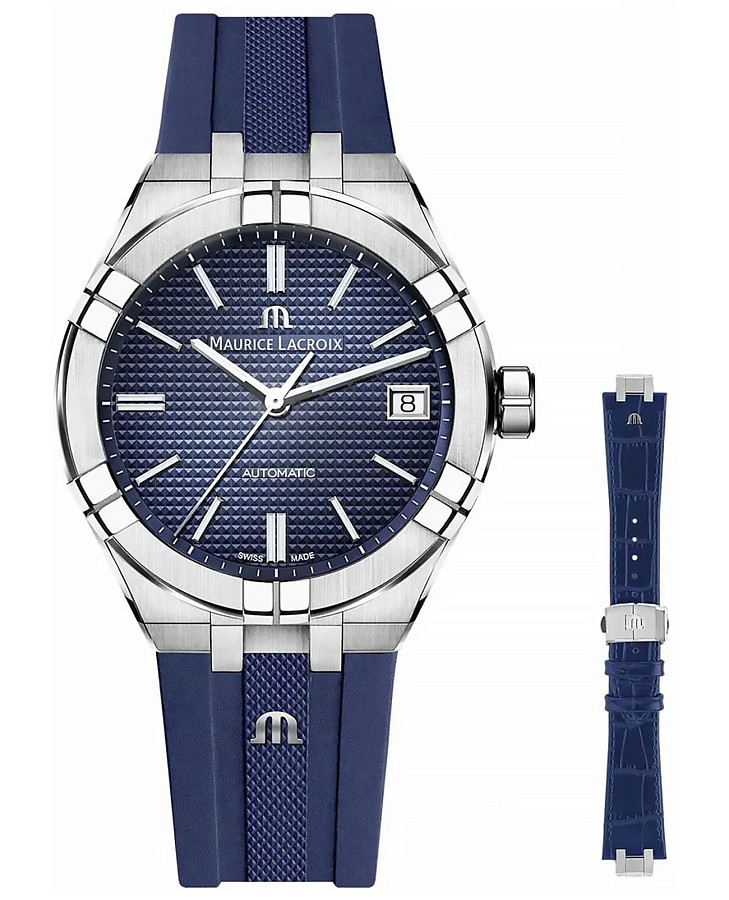 Часы Maurice Lacroix Aikon Automatic AI6007-SS00B-430-4 — мужские, синий