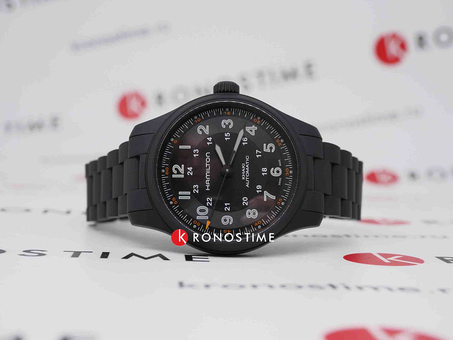 Часы Hamilton Khaki Field Titanium Auto H70665130 — механические, титан металл