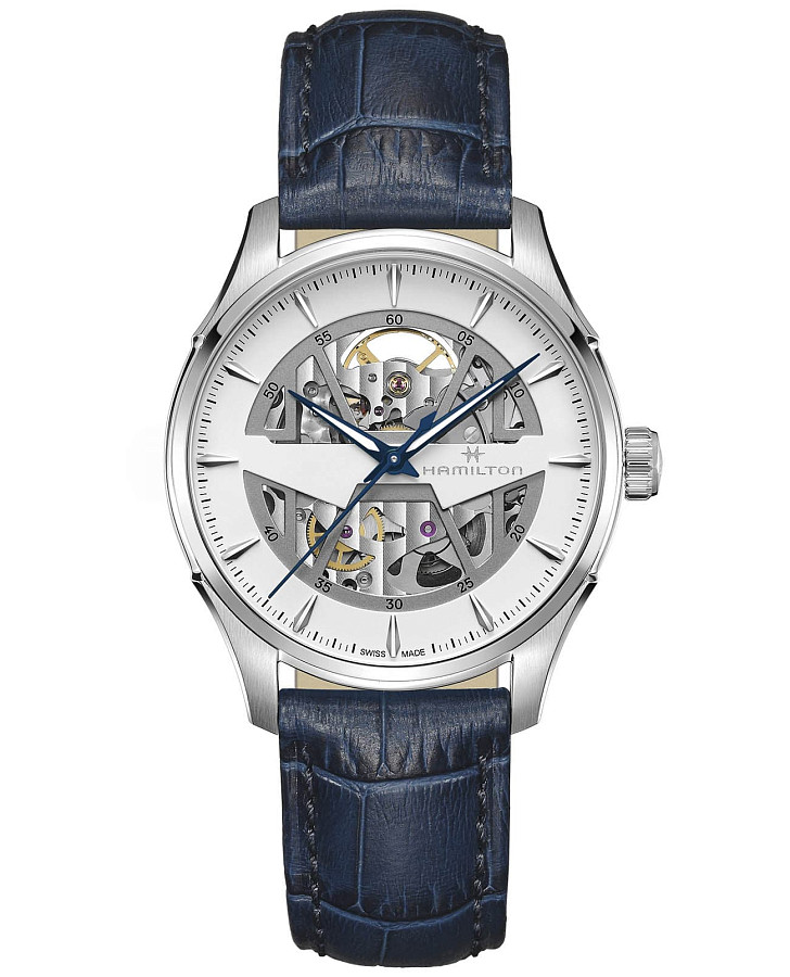 Часы Hamilton Jazzmaster Skeleton Auto H42535610 — мужские, белый