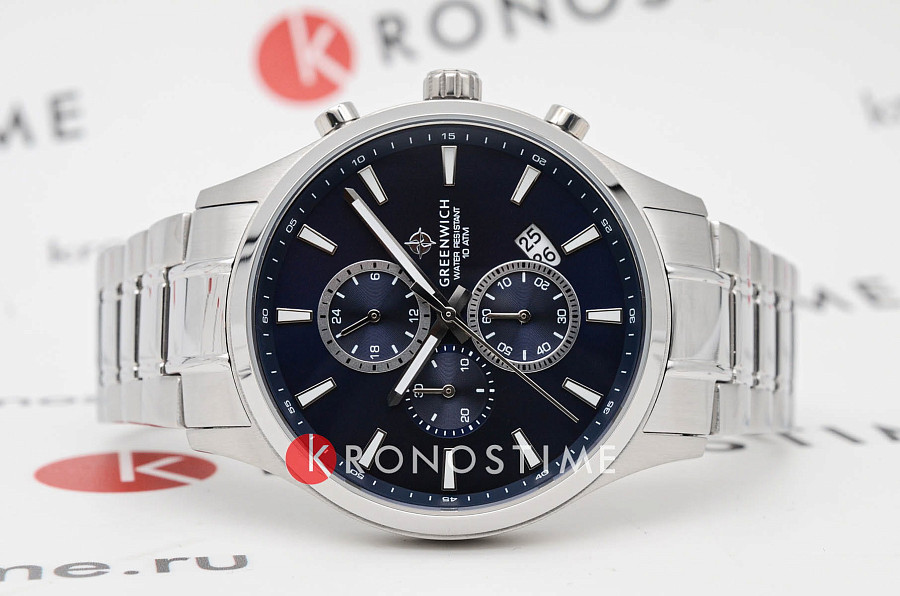 Часы Greenwich Navigator GW 053.10.36 — кварцевые, сталь металл