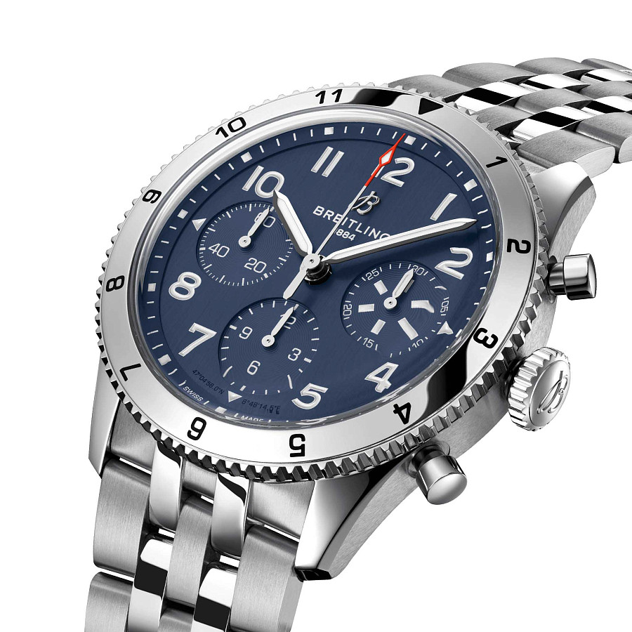 Часы Breitling Classic Avi Chronograph 42 Tribute To Vought F4U Corsair A233801A1C1A1 — механические, сталь металл