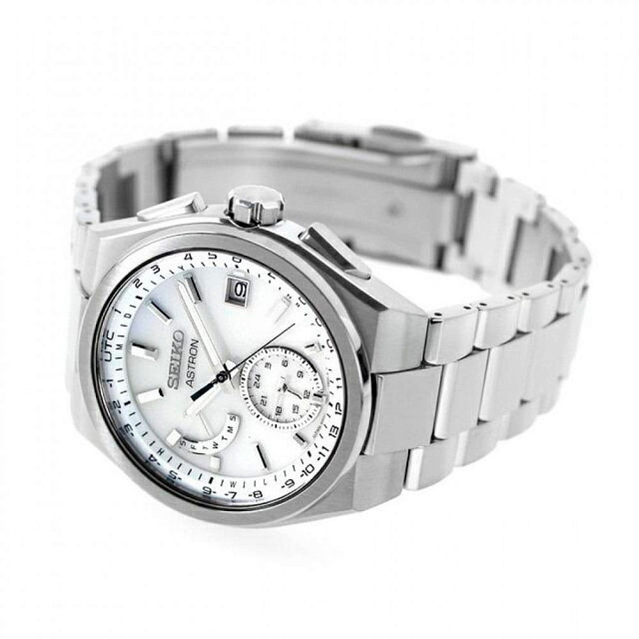 Часы Seiko Astron Nexter Solar Radio SBXY085 — белый, титан