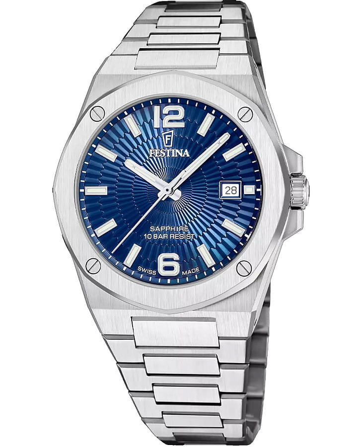 Часы Festina Swiss Made F22000/2 — мужские, синий