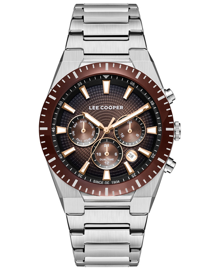 Часы Lee Cooper LC08100.340 — мужские, коричневый