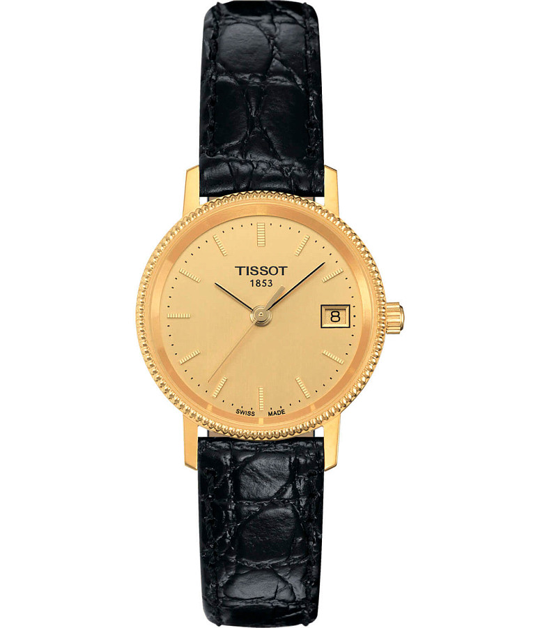 Часы Tissot Goldrun Sapphire Lady 18K Gold T71.3.115.21 — женские, шампань