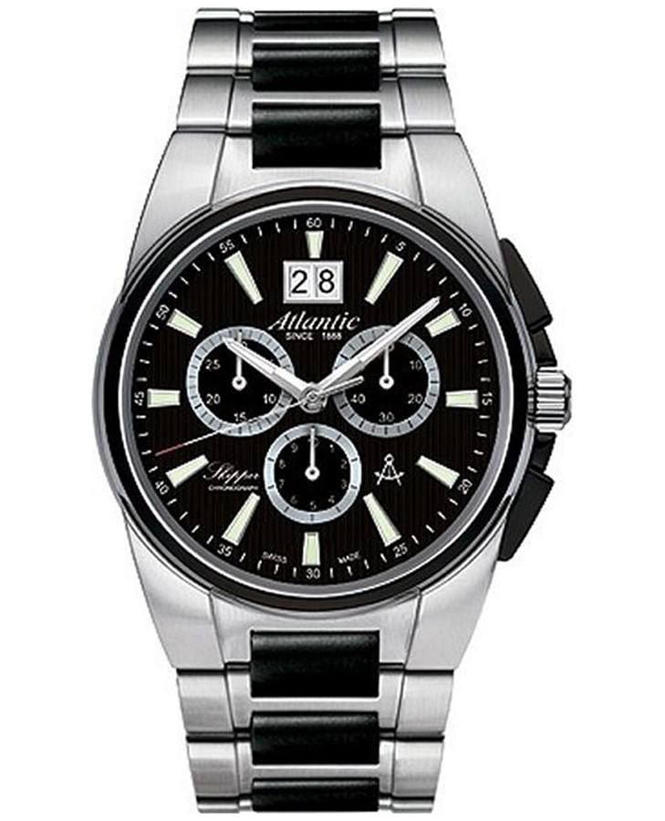 Часы Atlantic Skipper Chronograph 83465.47.61 — мужские, черный