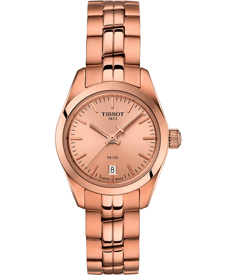 Часы Tissot PR 100 Lady Small T101.010.33.451.00 — женские, розовый