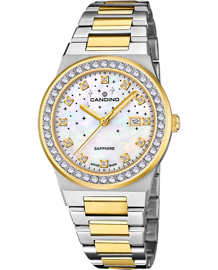 Часы Candino Lady Elegance Sparkling Date C4750/1 — женские, перламутровый