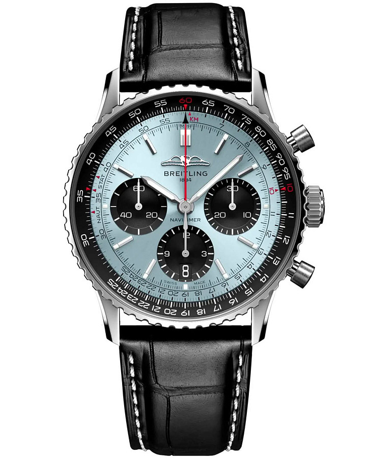 Часы Breitling Navitimer B01 Chronograph 41 AB0139241C2P1 — мужские, голубой